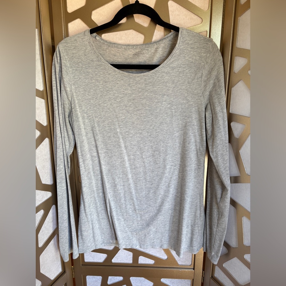 Garnet Hill Gray Long Sleeve Tee